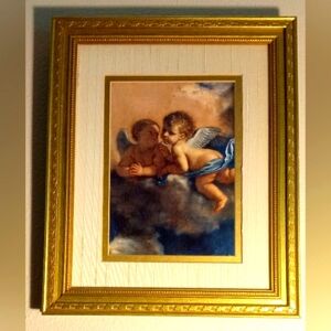 Angle Cherubs Children Framed Art Picture